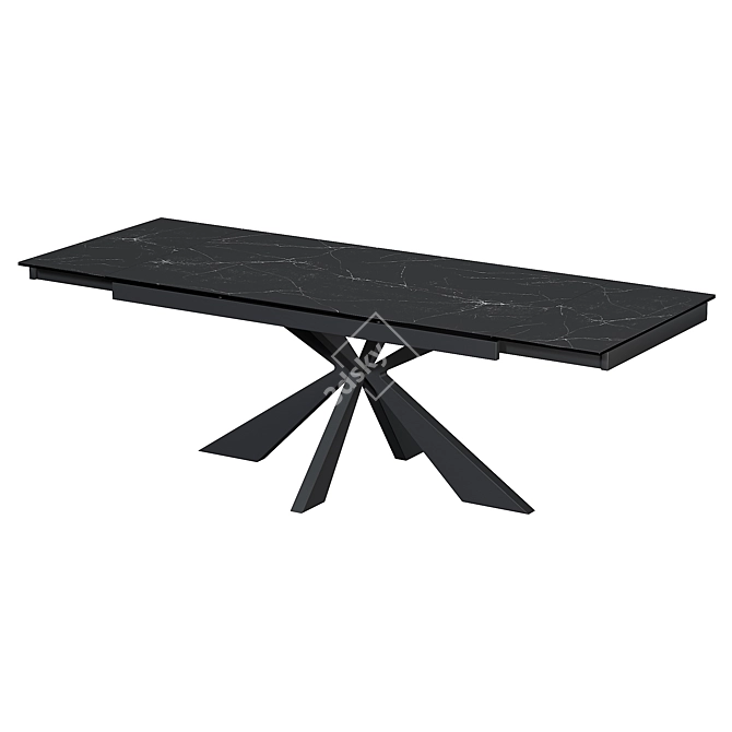 Alezio 160 Dining Table: Modern Style, Multiple Textures, Elegant Design 3D model image 3