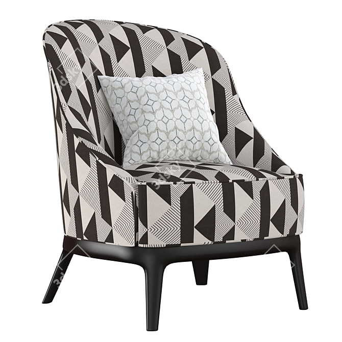 Opera SALLY Armchair: Stylish and Ergonomic 3D model image 1