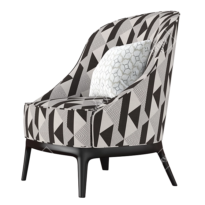 Opera SALLY Armchair: Stylish and Ergonomic 3D model image 3
