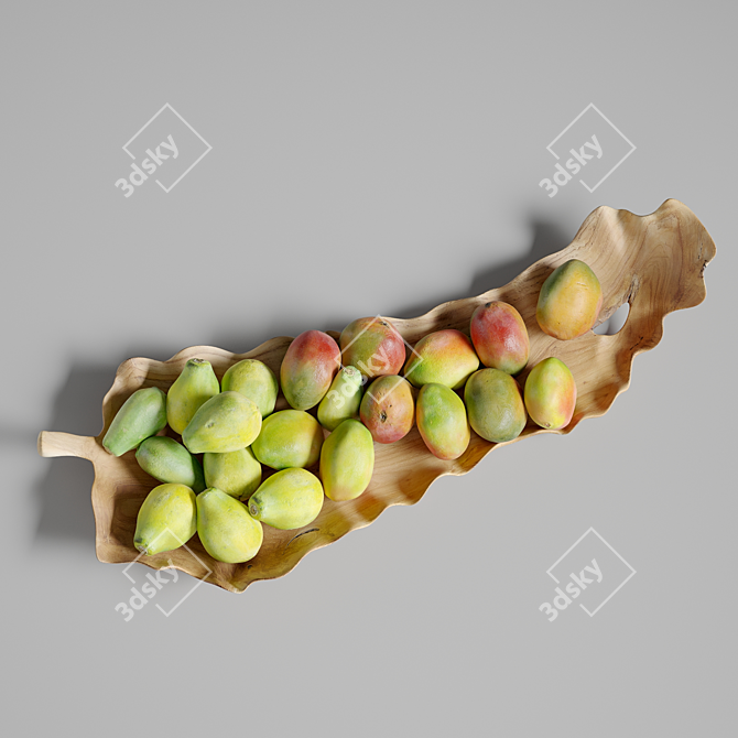 Dugan Mango Papaya Wooden Centerpiece 3D model image 6