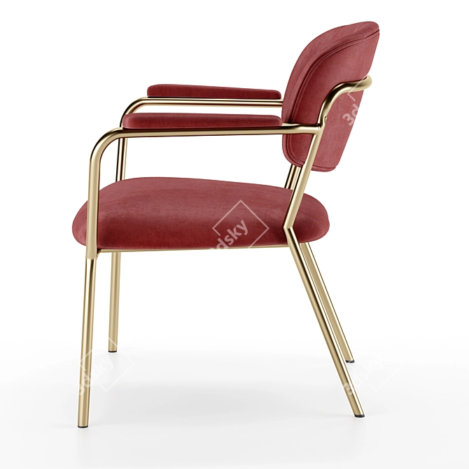 Elegant Carol Armchair 3D model image 2