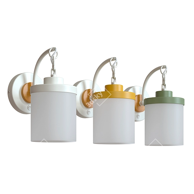 Colorful Smily Wall Lamp - Odeon Light 3D model image 11