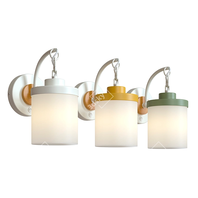 Colorful Smily Wall Lamp - Odeon Light 3D model image 12