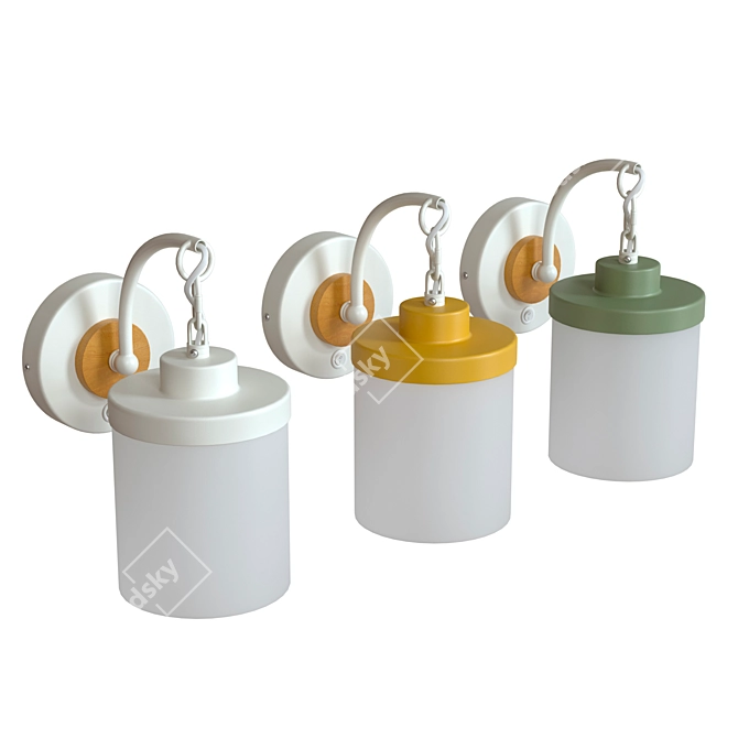 Colorful Smily Wall Lamp - Odeon Light 3D model image 13