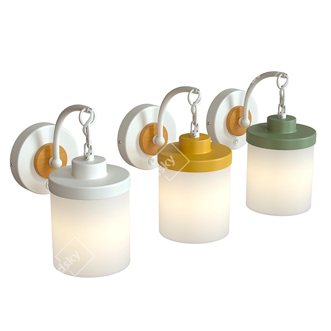 Colorful Smily Wall Lamp - Odeon Light 3D model image 14