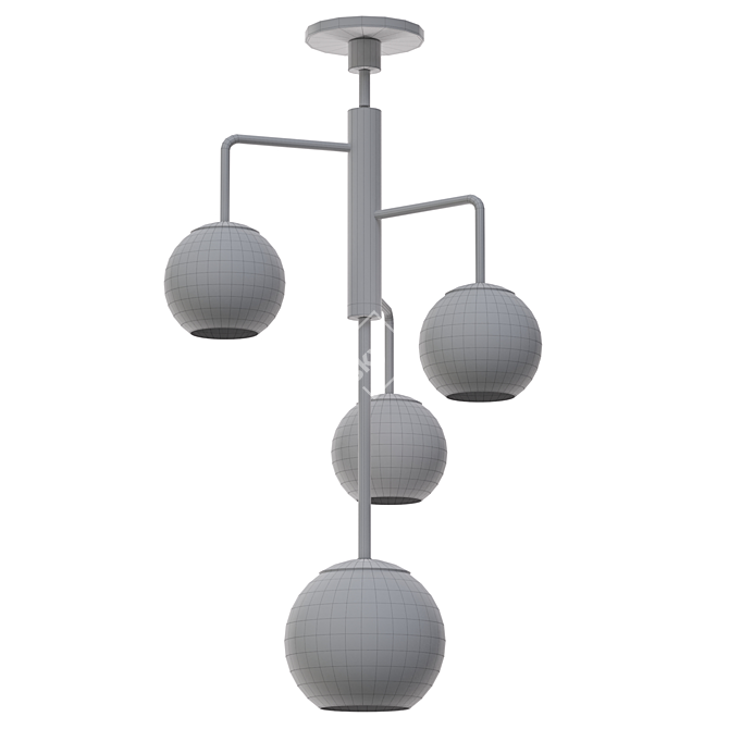 Elegant Branch Sculpture 3D model image 2