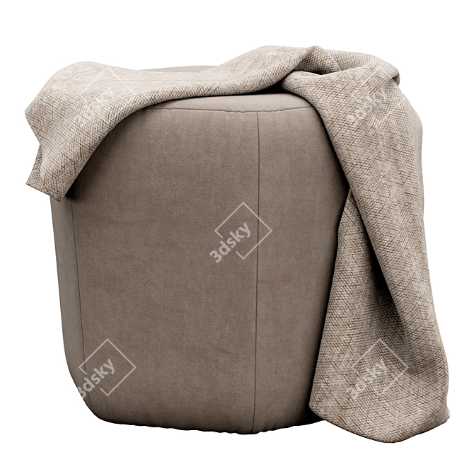 Swoon's Hagen Pouf: Cozy Elegance 3D model image 1