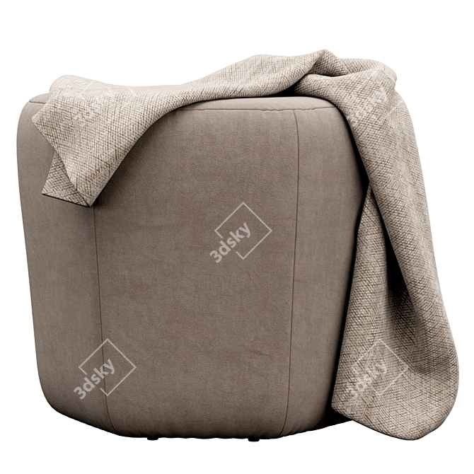 Swoon's Hagen Pouf: Cozy Elegance 3D model image 2