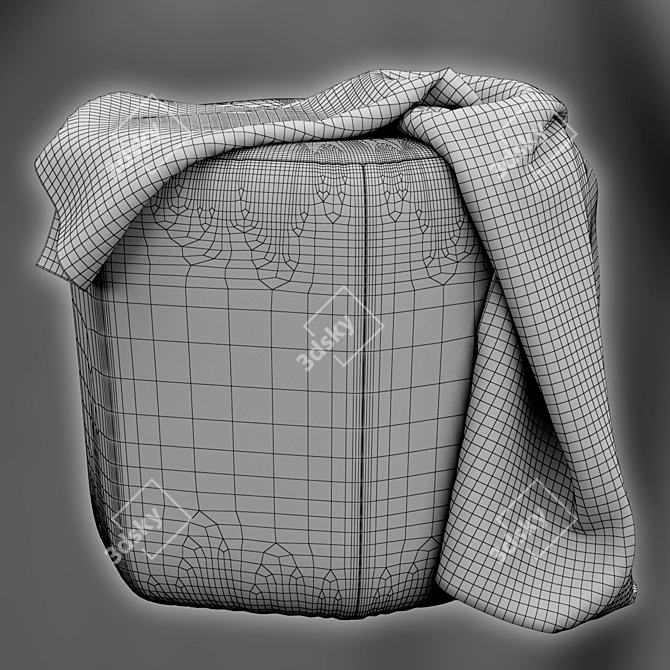 Swoon's Hagen Pouf: Cozy Elegance 3D model image 6