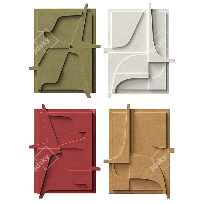 Danish Design Relief Atelier Set 3D model image 3