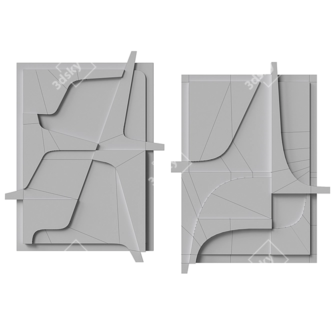 Danish Design Relief Atelier Set 3D model image 4