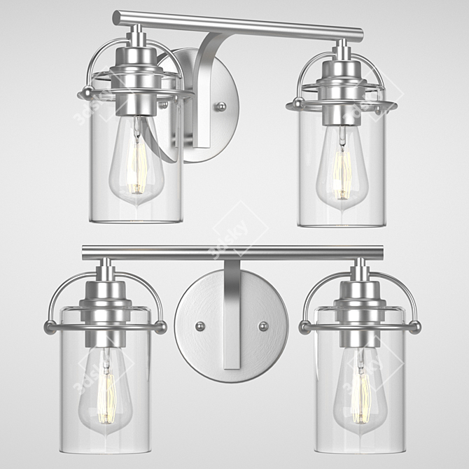 Quoizel Emerson Bath Light: Stylish and Elegant 3D model image 1