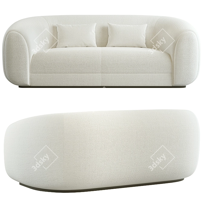 Contemporary Barnabas Sofa: Elegant & Spacious 3D model image 2