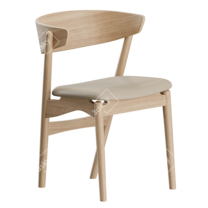 Sleek Sibast Dining Chair 3D model image 1