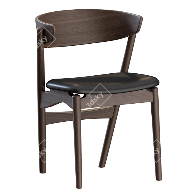 Sleek Sibast Dining Chair 3D model image 5