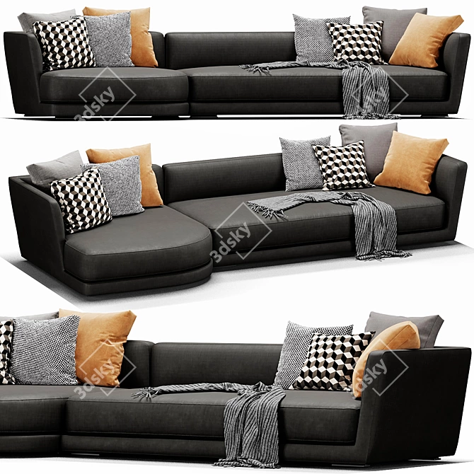 Luxurious Verzelloni Lyndon Chaise Lounge 3D model image 3