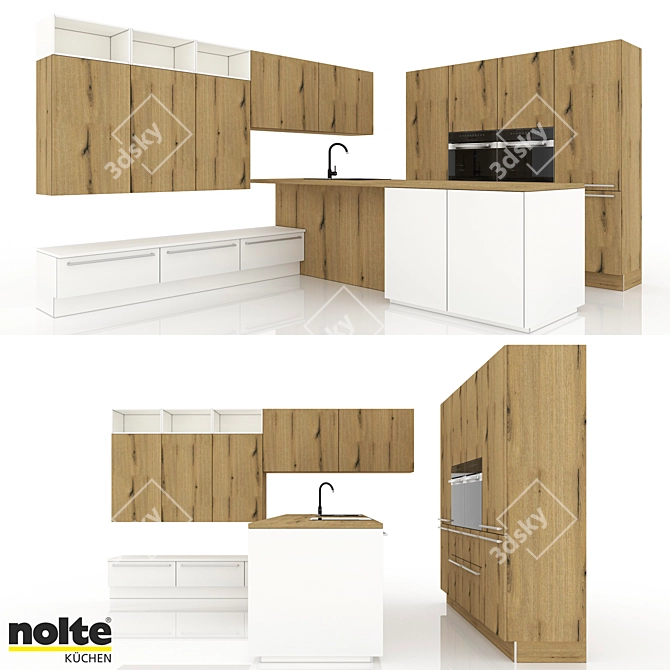 Manhattan Vulcano: Versatile and Stylish Kitchen 3D model image 1