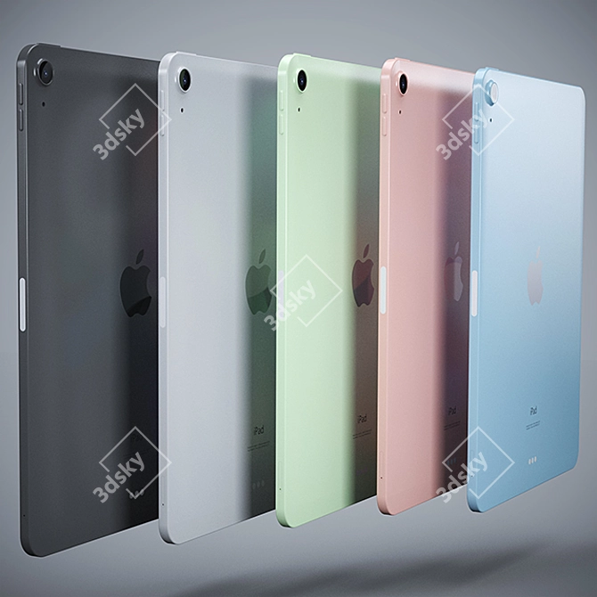 iPad Air 2020 All Colors with Magic Keyboard 3D model image 5