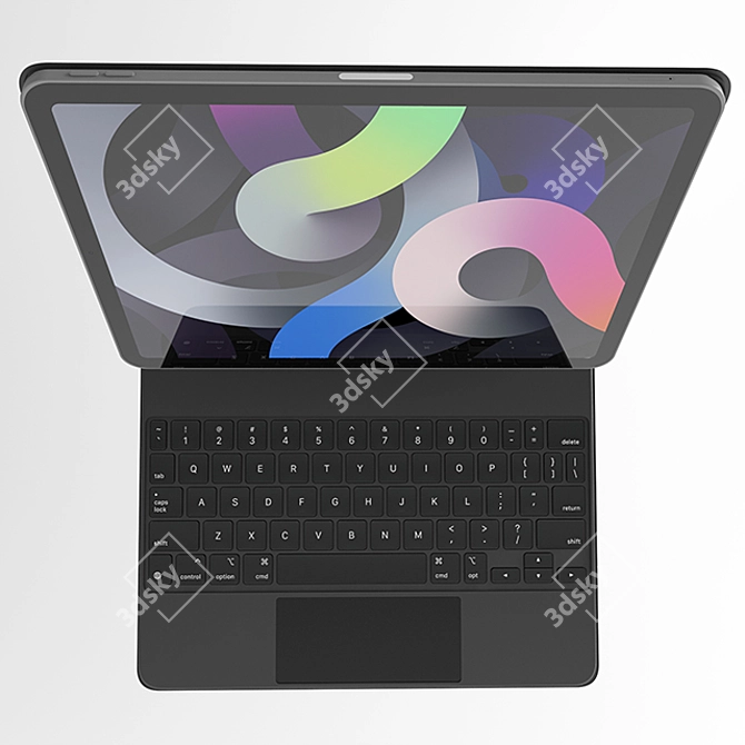 iPad Air 2020 All Colors with Magic Keyboard 3D model image 9