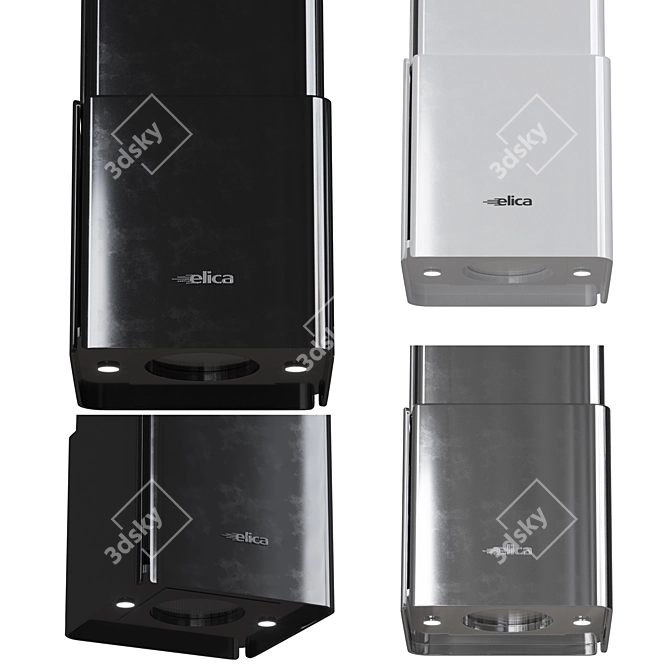 Elica Island Hood & Hob: Sleek Design, Multiple Colors 3D model image 2