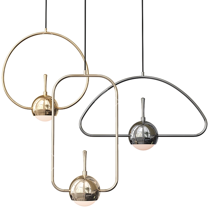 Elegant Pendant Lighting: Nuance by Anzazo 3D model image 1