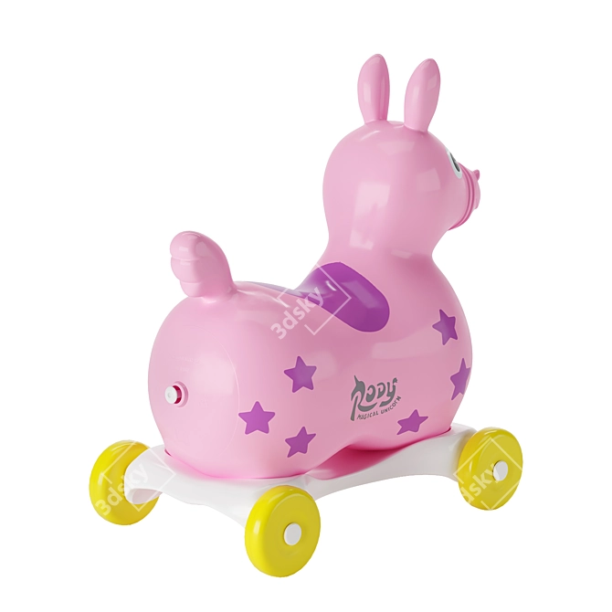 Title: Gymnic Rody Magical Unicorn - Pink & Speedy Base 3D model image 3