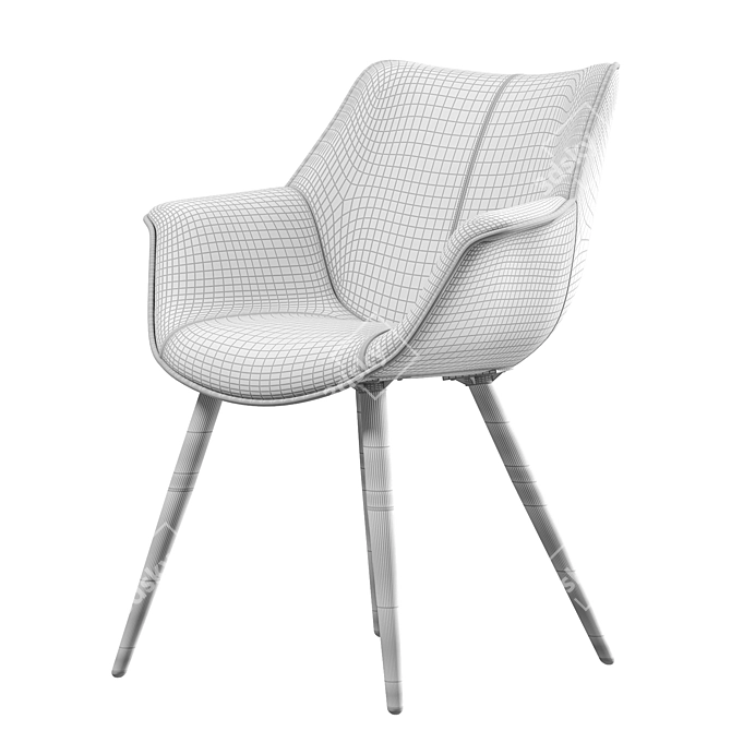 Ergonomic Modern Julian Chair for Home & Restaurants 3D model image 3