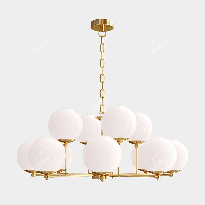 Elegant Undine Ceiling Fan 3D model image 2