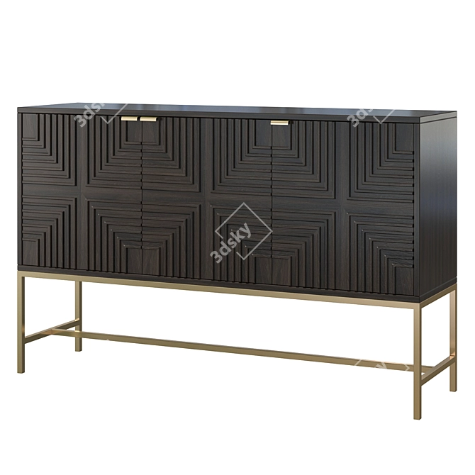 Elinmore Chest: Stylish 3-Drawer Storage 3D model image 1