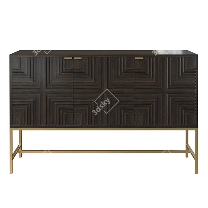 Elinmore Chest: Stylish 3-Drawer Storage 3D model image 2