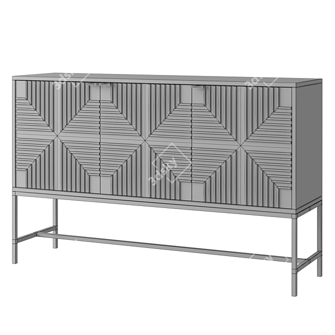 Elinmore Chest: Stylish 3-Drawer Storage 3D model image 3