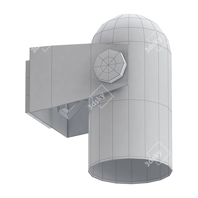 Black Bullet Wall Light 3D model image 2