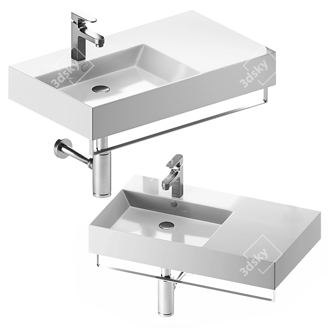 Catalano Set: Stylish Wall Hung Washbasins 3D model image 6