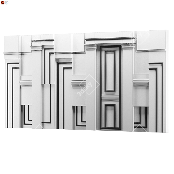 Crios Wall Panels: Stylish and Functional 3D model image 2