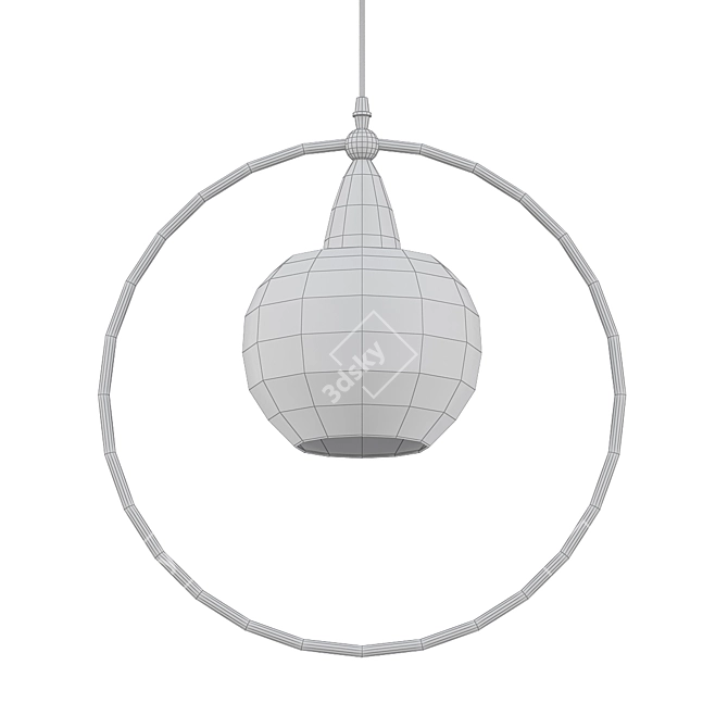 Elegant Moorsgate Pendant in Geometric Design 3D model image 2
