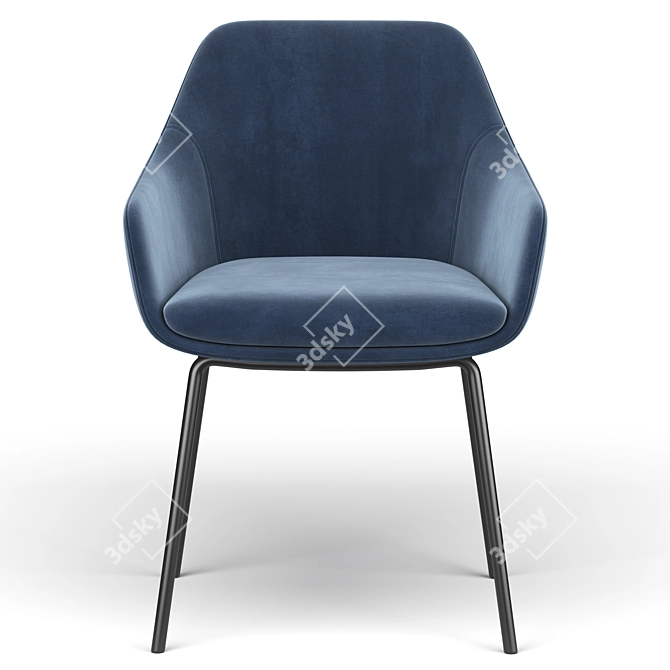 Sleek Savile Tub Dining Chair 3D model image 3