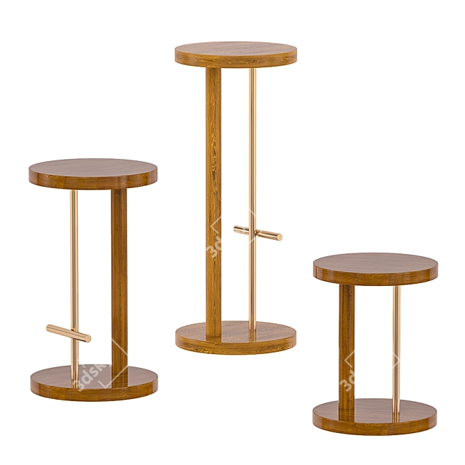 Spot Stools: Sleek and Versatile 3D model image 1