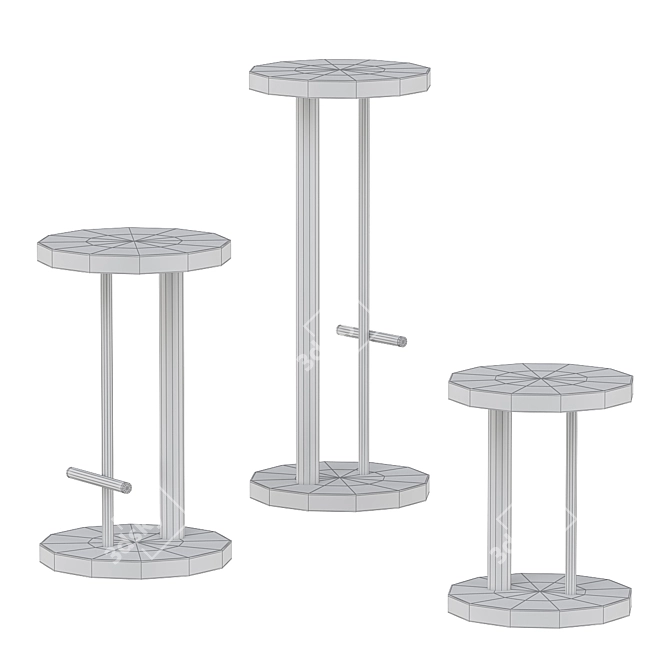 Spot Stools: Sleek and Versatile 3D model image 2