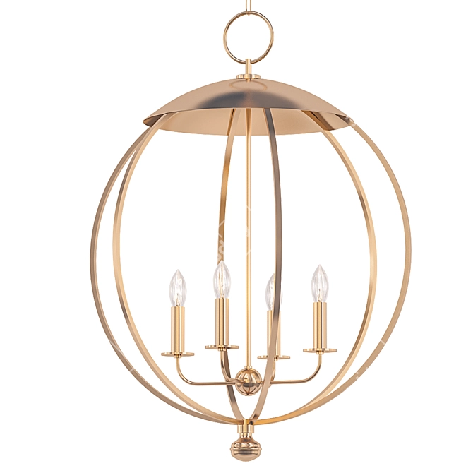 Hudson Valley Wesley Lantern: Illuminate with Elegance 3D model image 1