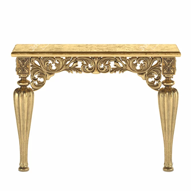 Baroque Filigree Console 3D model image 2