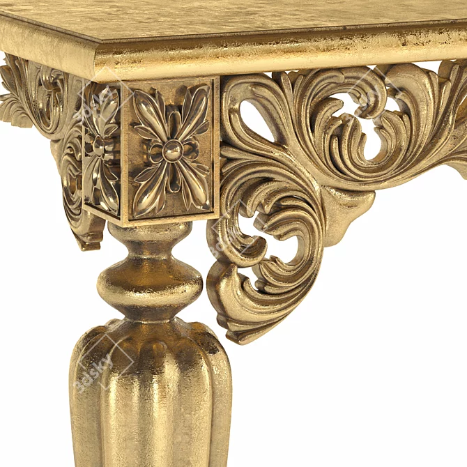 Baroque Filigree Console 3D model image 3