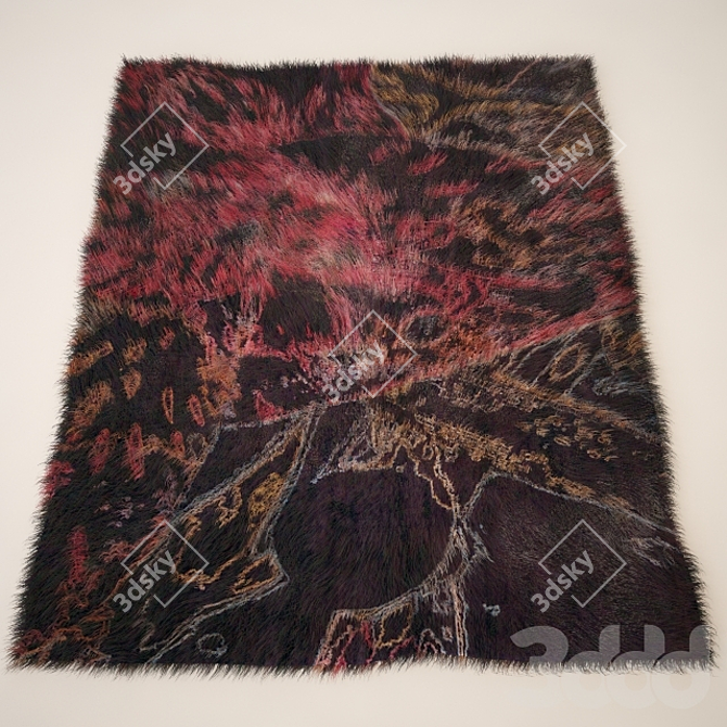 Furry Rug 3D model image 1