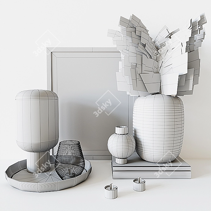 Decorative Set  Housewolf Home Décor 3D model image 6