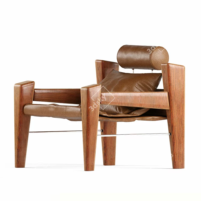 Tuscan Armchair: Luxurious and Comfortable 3D model image 2