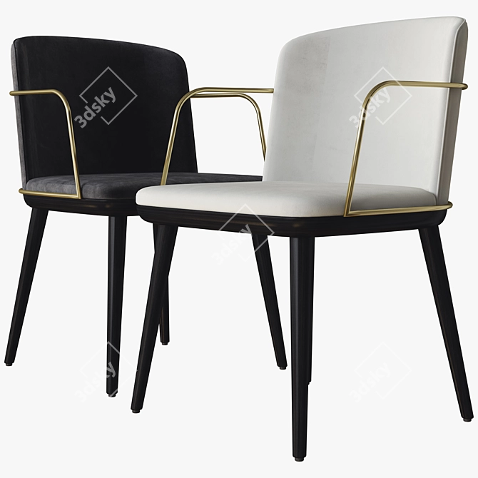 Elegant Arven Chair by Parla 3D model image 3