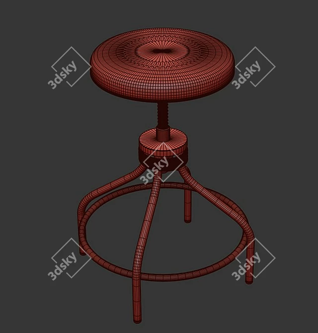 Sleek and Stylish Bar Stool 3D model image 3