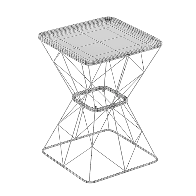 Luxurious Gold Accent Side Table 3D model image 3