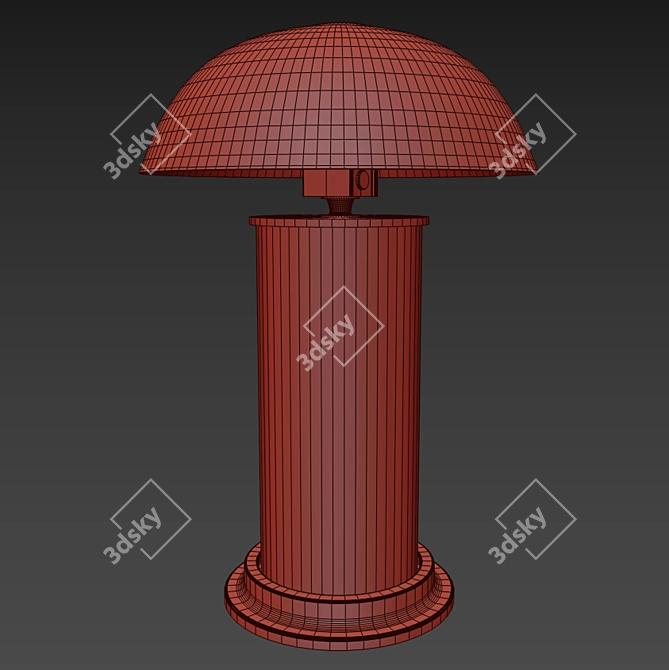Modern Glass Table Lamp 3D model image 2