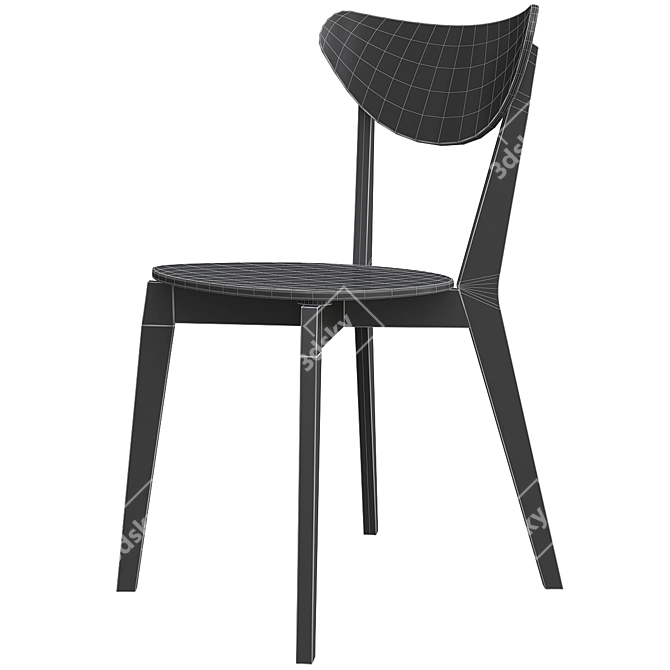 Modern White Birch Chair: Nordmyra Ikea 3D model image 2