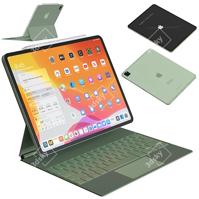 iPad Pro 2021: Stunning Colors & Key Essentials 3D model image 5